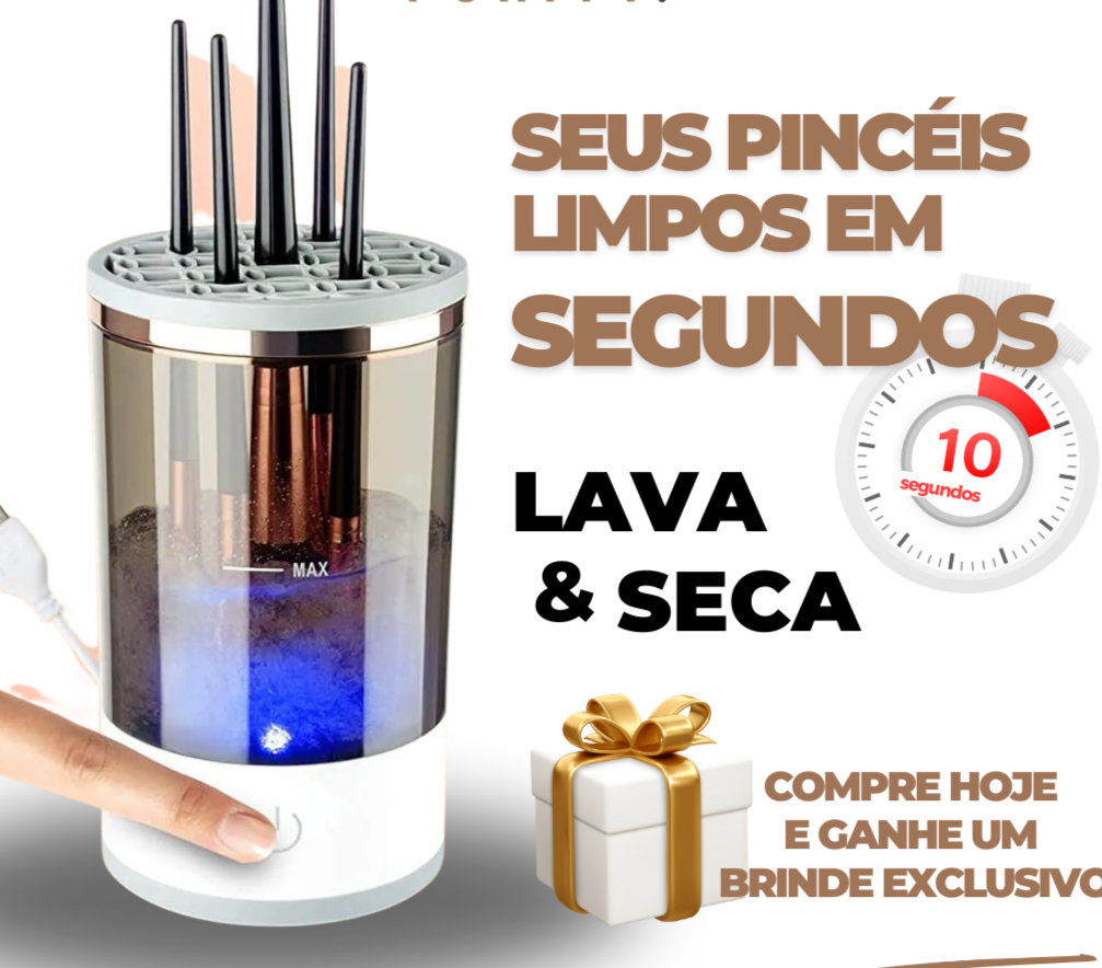 Limpador de Pinceis Brush Cleaner + BRINDE EXCLUSIVO